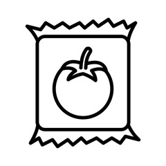 Tomato Seed Lineart
