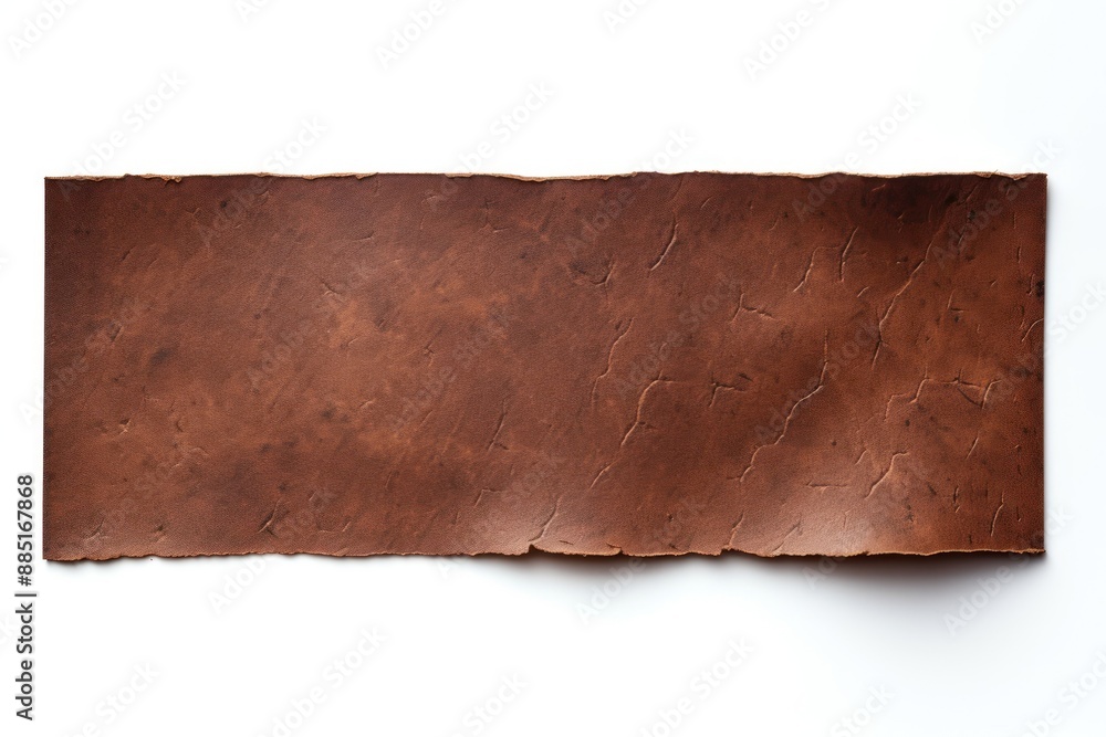 Poster png dark brown adhesive strip rough wood white background.