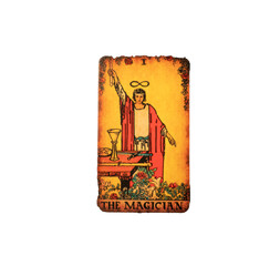 the Magician, single Tarot Card on transparent Background