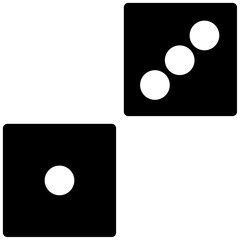 Dice vector icon illustration of Children Toys iconset.
