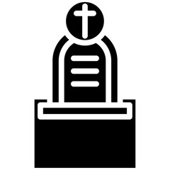 Mortuary vector icon illustration of Funeral iconset.