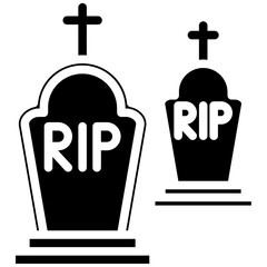 Cementery vector icon illustration of Funeral iconset.
