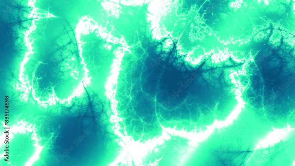 Poster teal green energy light strings or waves background with flares and backlighting. usable as future m