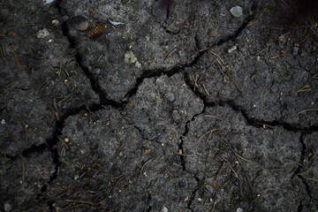 Cracked Earth Surface from High Temperatures