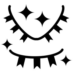 Garlands vector icon illustration of Party and Celebration iconset.