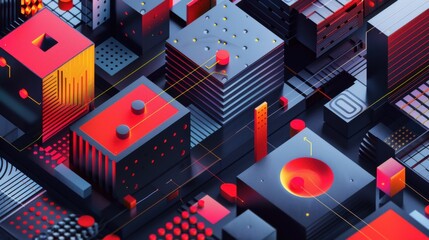 Modern Tech Conference Agenda Design with Readable Typography for Clear Communication