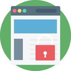 Web Security vector  Icon with isolated background in Rounded style

