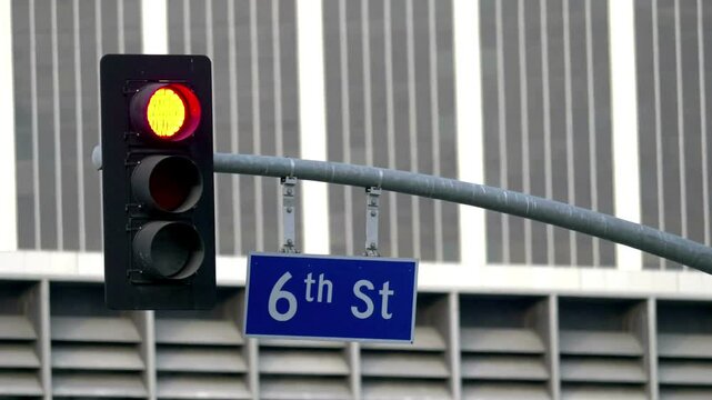 Street sign in California in 4K slow motion 60fps