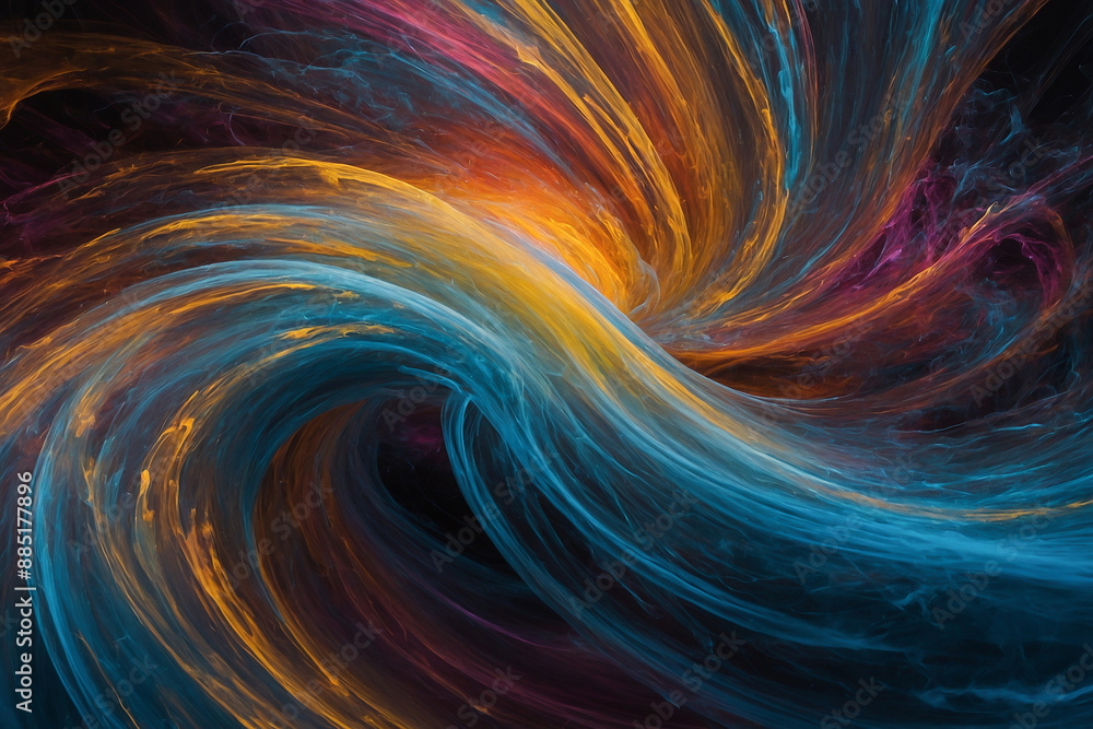 Poster dynamic abstract background with swirling motion and vibrant colors