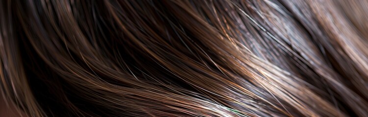 Obraz premium Several strands of wavy brown hair