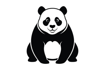 panda silhouette vector illustration