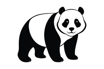panda silhouette vector illustration © korban