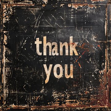 A Sign Saying Thank You
