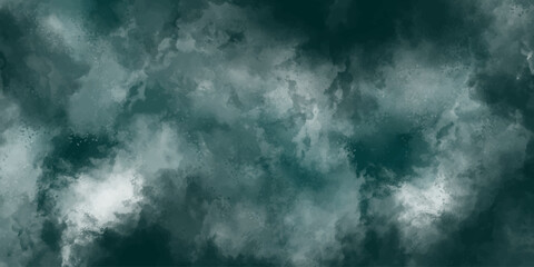 Abstract Teal and Dark Cloudy Background with Atmospheric Gradient Texture. Smooth Blurred Effect, Perfect for Modern and Creative Designs, Wallpapers, banner and Artistic Projects
