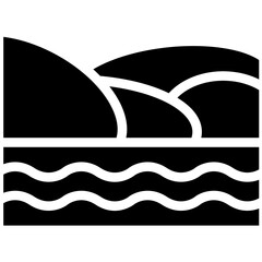 Fototapeta premium Italian Alps vector icon illustration of Italy iconset.