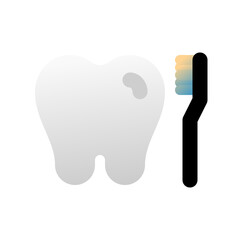 Editable tooth and brush vector icon. Dentistry, healthcare, medical. Part of a big icon set family. Perfect for web and app interfaces, presentations, infographics, etc