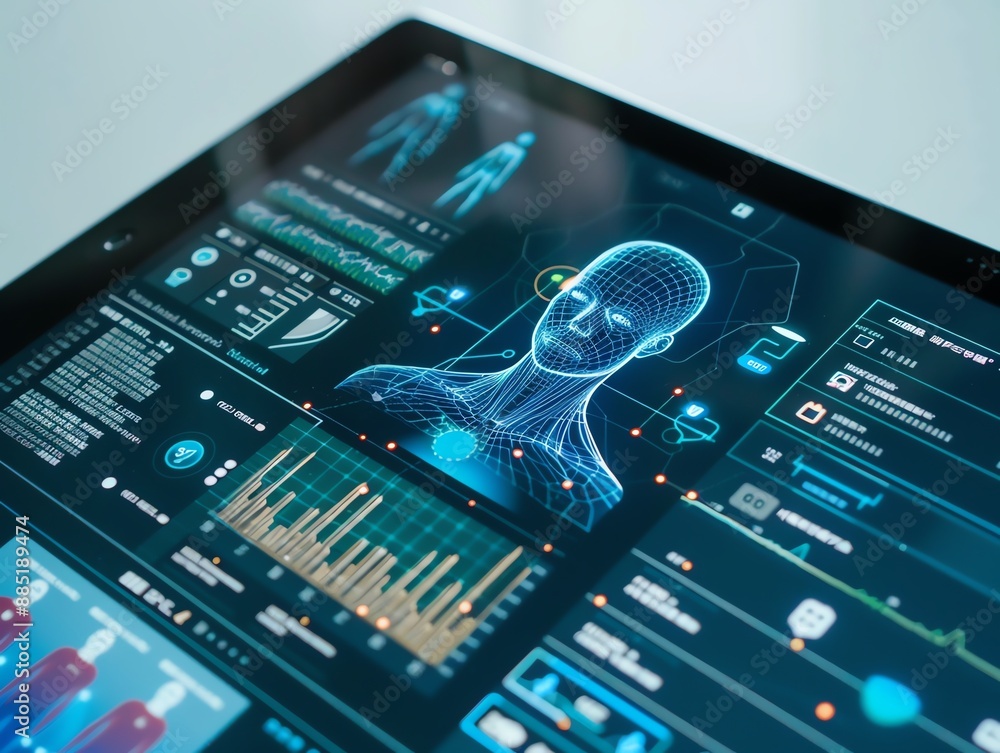Poster closeup of an ai tutor interface on a tablet