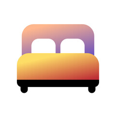 Editable double bed vector icon. Part of a big icon set family. Perfect for web and app interfaces, presentations, infographics, etc