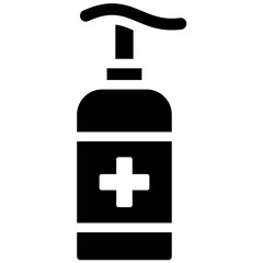 Hand Sanitizer Bottle vector icon illustration of Infectious Diseases iconset.