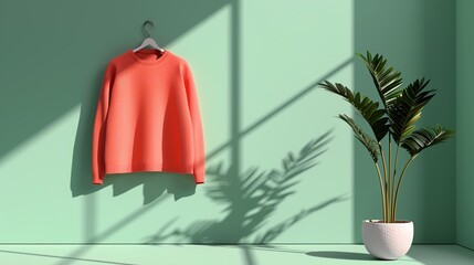 Visualization of sustainable fashion practices, promoting circular economy models and reducing textile industry emissions. Illustration, Image, , Minimalism,