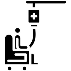 Chemo Port vector icon illustration of Chemotherapy iconset.