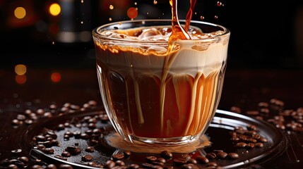 cup of coffee with splash HD 8K wallpaper Stock Photographic Image 