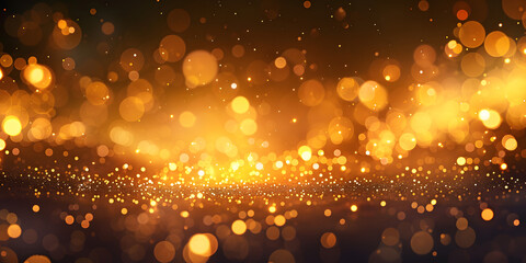 yellow glow particle abstract bokeh background