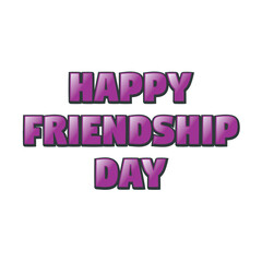 Happy Friendship day vector illustration with text