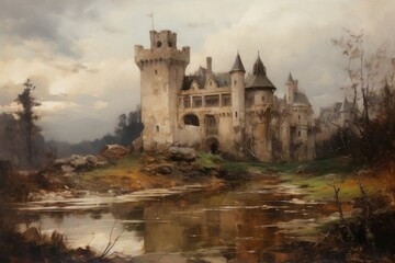 Obraz premium Castle painting castle art