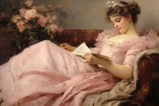 Reading painting reading art