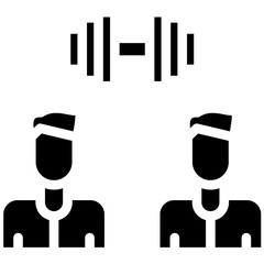 Workout vector icon illustration of Friendship iconset.