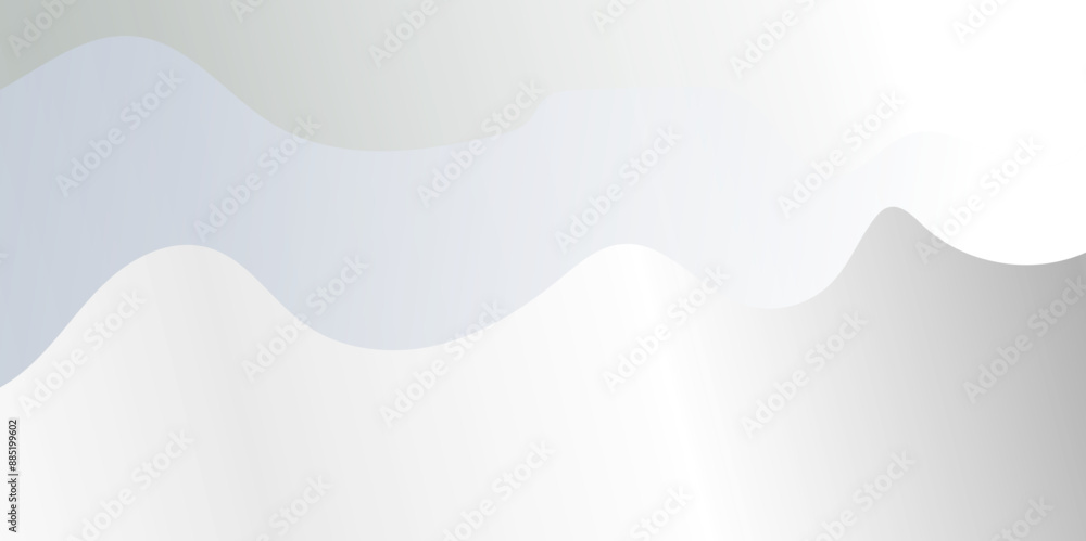 Aufkleber abstract white and gray gradient wave texture layered background with blank space design dynamic wav