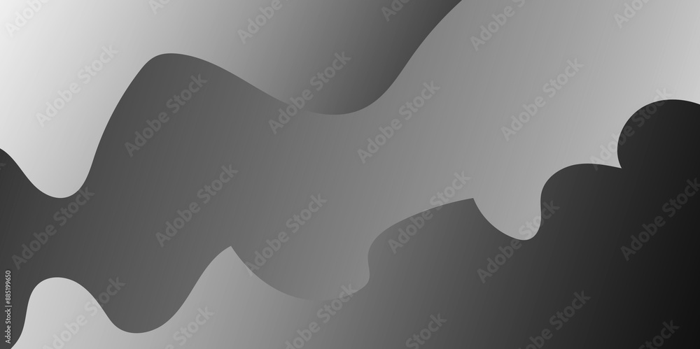 Aufkleber abstract black and gray gradient wave texture layered background with blank space design dynamic wav