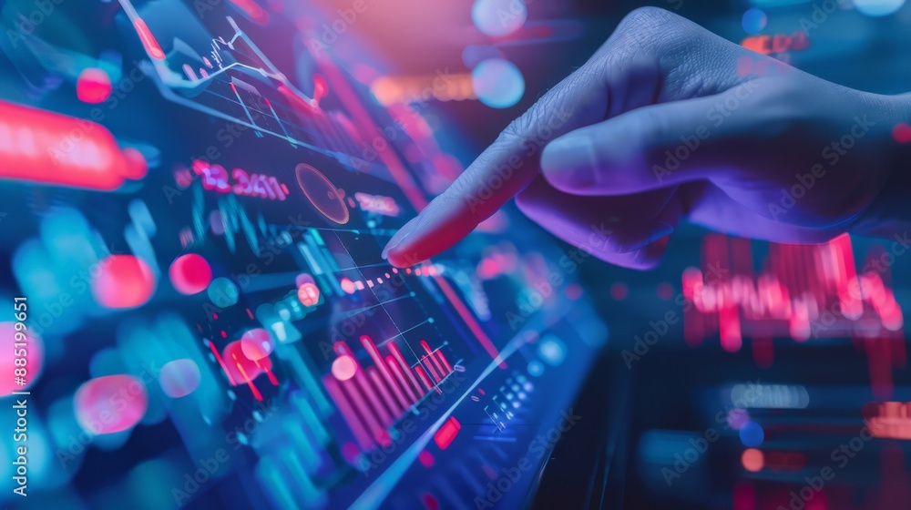 Poster experience the future of innovation in finance, where fintech and blockchain technology transform fi