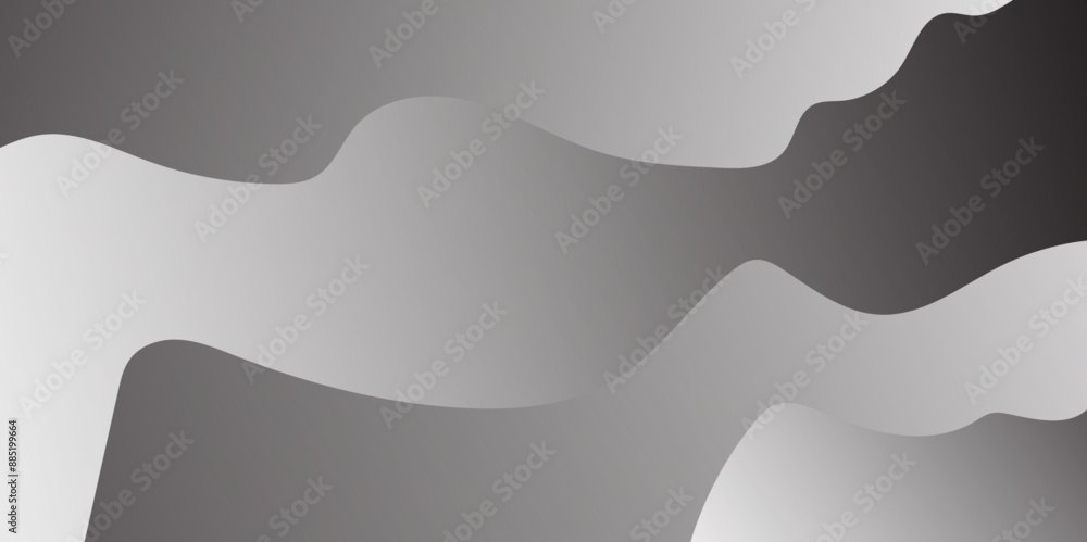 Aufkleber abstract black and gray gradient wave texture layered background with blank space design dynamic wav
