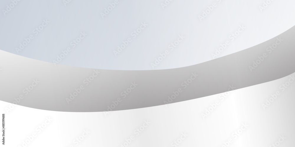 Aufkleber abstract white and gray gradient wave texture layered background with blank space design dynamic wav