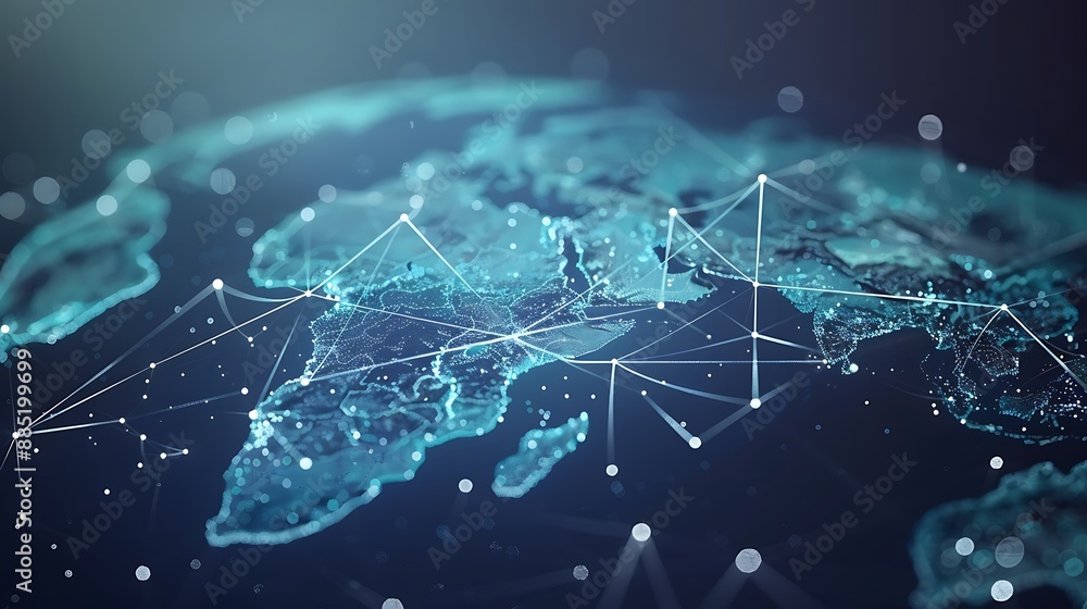 Poster global network connection for data analysis concept business concept digital connection technology o
