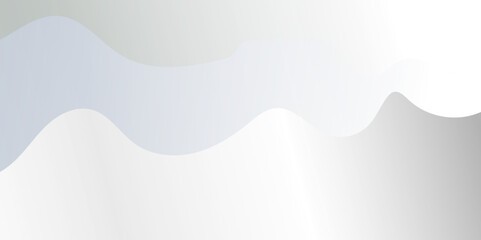 Abstract white and gray gradient wave texture layered background with blank space design dynamic wave shapes banner background design banner, pattern, wallpaper, template, Vector illustration.