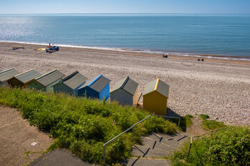 Beach Huts at Budleigh Salterton, Devon, United Kingdom