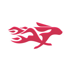 Fire bunny rabbit running speed