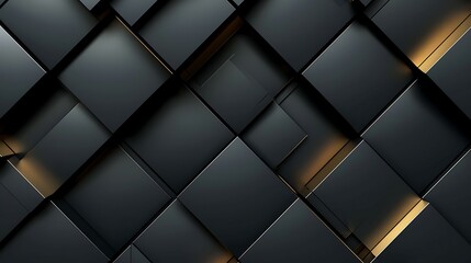 Dark 3d geometric texture illustration. Bright grid pattern