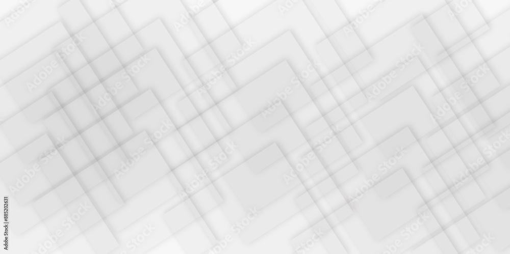 Poster abstract white and gray square shape background with futuristic technology minimal subtle vertical s