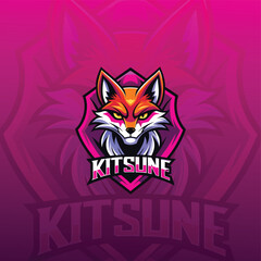 mascot gaming logo for kitsune