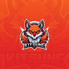 mascot gaming logo for kitsune
