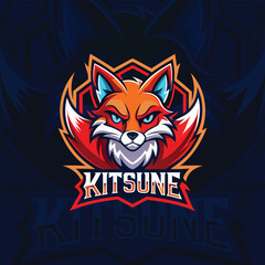 mascot gaming logo for kitsune