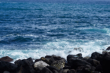 waves and rocks