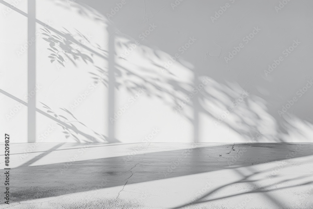 Poster an elegant shadow and light effect on a gray background for a product presentation