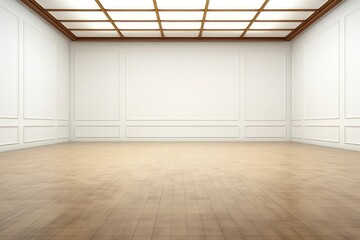 Obraz premium Minimal modern Gallery flooring architecture daylighting.