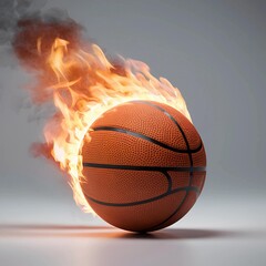 Fototapeta premium basketball on fire