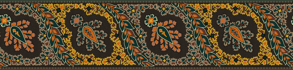  Ethnic Turkish Geometrical islamic seamless border vector Art Design